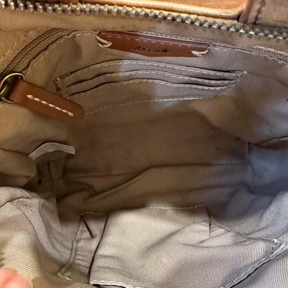 🌟HP🌟The Sak Loyola Tan Leather Mini Convertible Backpack Tobacco Floral - Picture 8 of 16